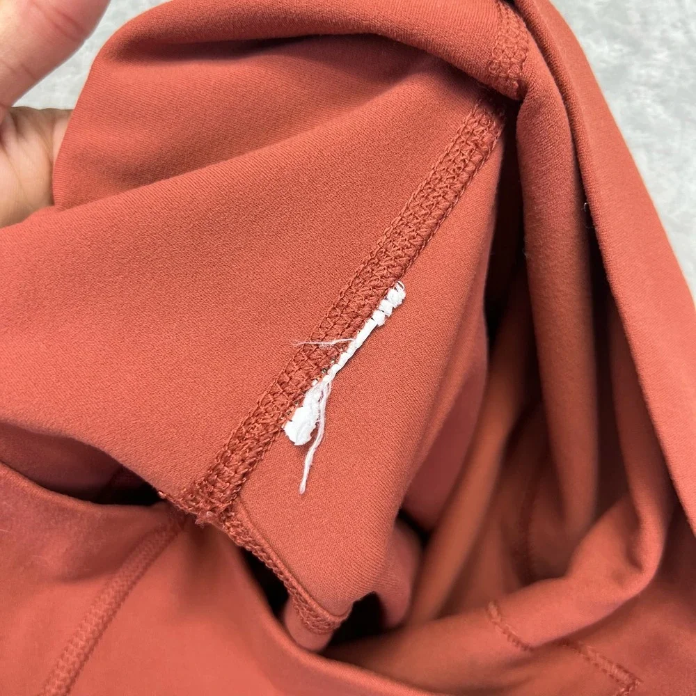Nike Yoga Leggings Womens‎ Small Orange Rust High Waisted Dri-FIT 7/8 Fitness